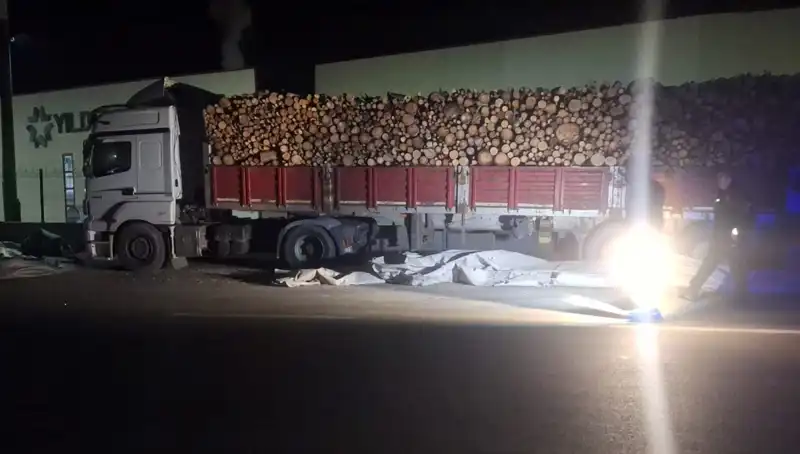 TIR Sürücüsüne Brandayı Toplarken Korkunç Kaza: Otomobil Çarptı