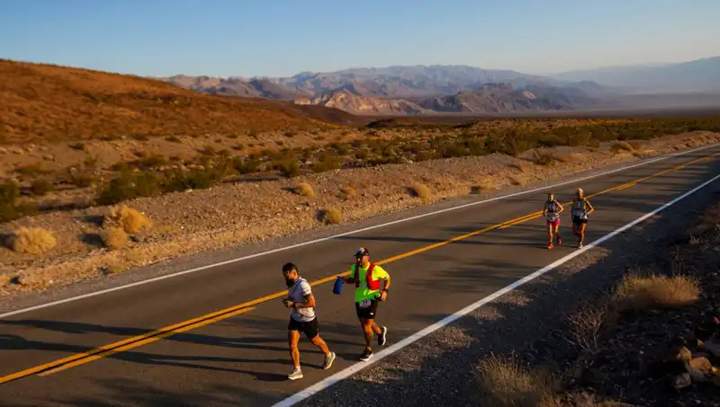 Ölüm Vadisi'nde Dünyanın En Zor Maratonunu Koşan Sporcu Rekor Kırdı