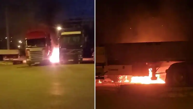 Park Halindeki Tırların Alev Alev Yakılması: Kimler Arasında Tartışma Yaşandı?