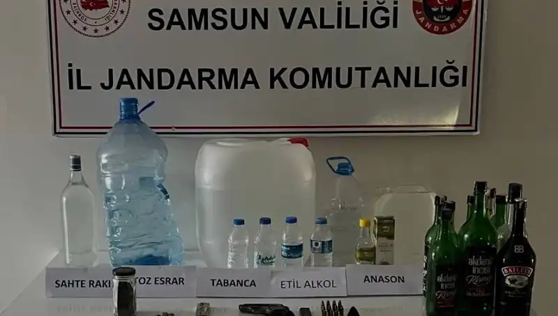 Samsun’da Litrelerce Sahte İçki Ele Geçirildi: Operasyonun Detayları