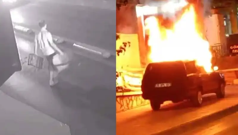 Eşinin Boşanma Talebine Tepki Olarak Araç Yaktı!