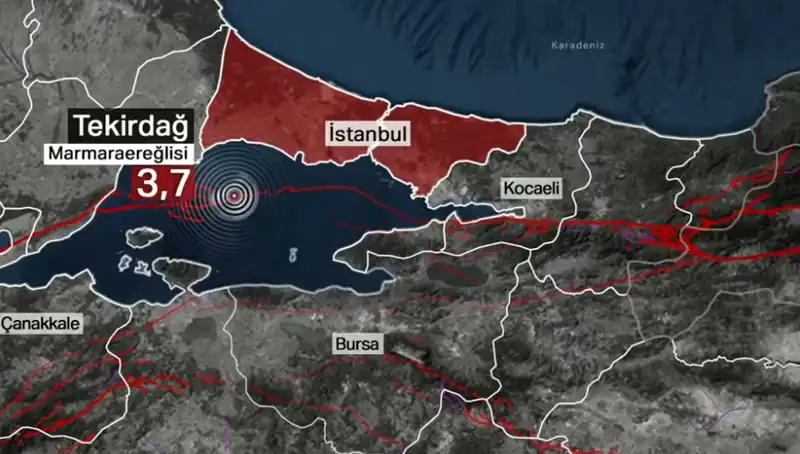 Marmara Denizi'nde Korkutan Deprem: 3,7 Büyüklüğünde Sallantı!